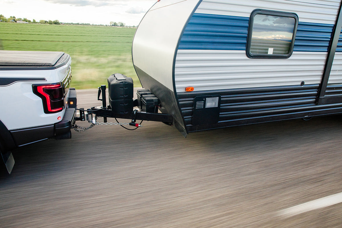 Truck towing a trailer
