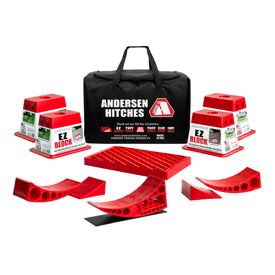 Double Axle Travel Trailer Kit- Duffel Bag with 11-pc Kit for Dual Axle Bumper-Pull Trailers