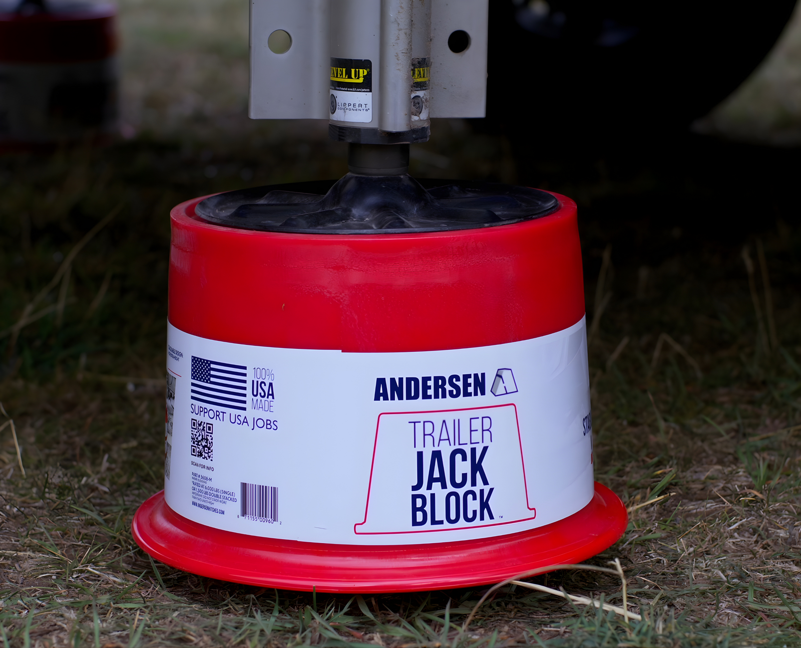 8 Inch Andersen Hitches Jack Block magnetic. Old Branding.