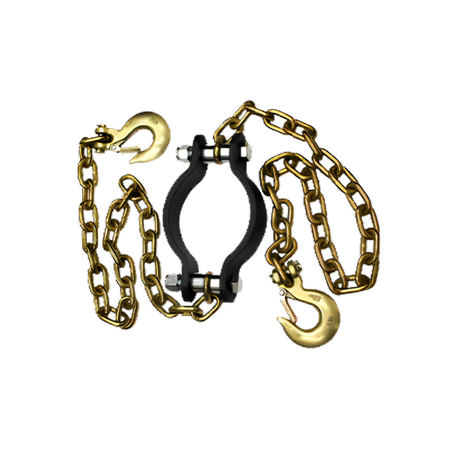 Ranch Hitch Adapter Safety Chains 2 on white  background