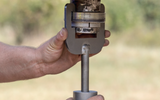 Installing an Andersen Ranch Hitch 5th wheel to gooseneck adapter using the #3103 Slide Hammer tool to secure the split collar halves to the trailer kingpin.