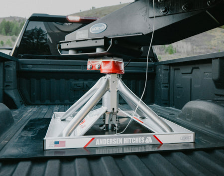 Ultimate_5th_Wheel_Connection_in_Truck attached to a trailer.