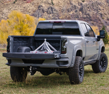 Ultimate 5th Wheel Connection in the back of a truck by itself.