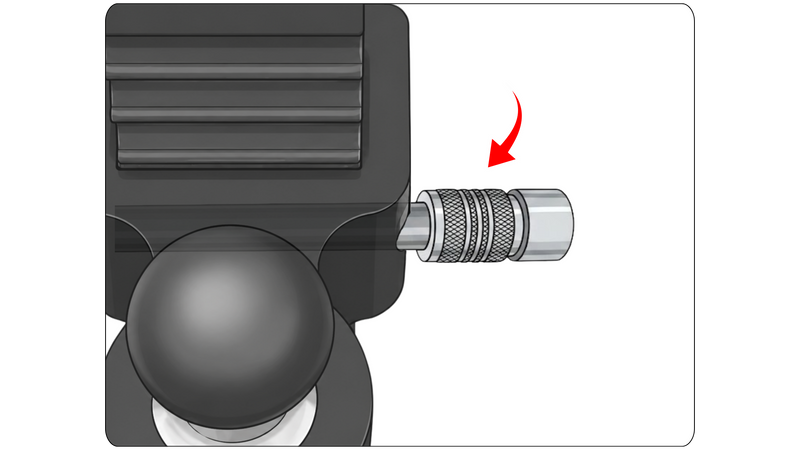 Thumb sliding back the Rapid Pin quick-connect sleeve to release the trailer ball
